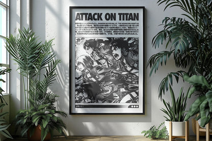Attack On Titan Manga Anime Manga Poster Unframed V1 Size 24''x36''