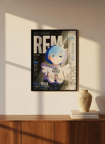 Re Zero Art Rem Starting Life Poster V2 Unframed Size 24''x36''