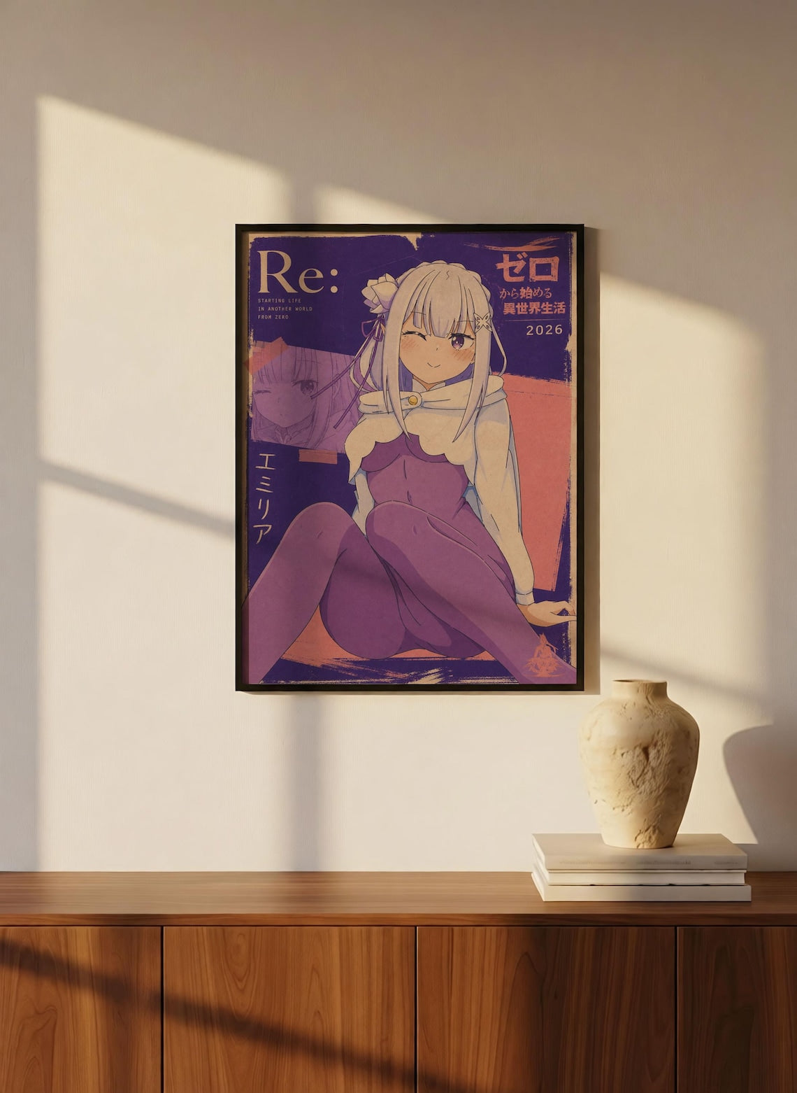 Re Zero Emilia Poster V3 Unframed Size 24''x36''