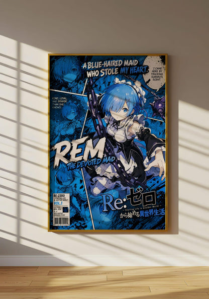 Re Zero Rem Starting Life Poster Unframed Size 24''x36''
