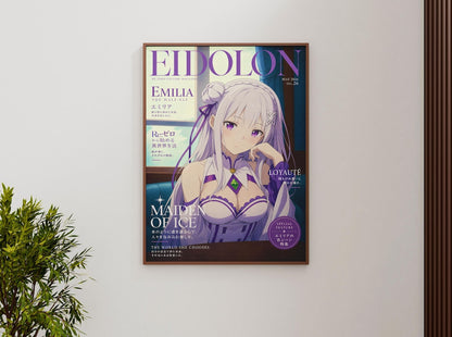 Re Zero Art Emilia Starting Life Poster V2 Unframed Size 24''x36''
