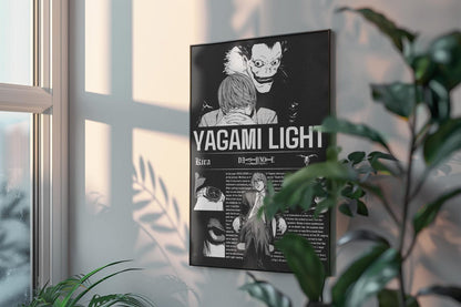 Death Note Light Yagami Anime Manga Poster Unframed Size 24''x36''