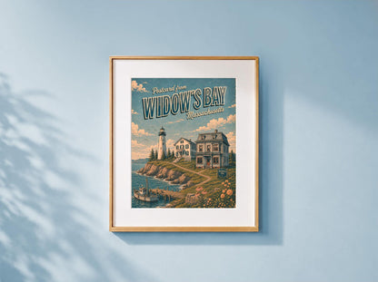 Widow'S Bay Massachusetts Poster, Comedy Horror Retro Tv Show 2026 Wall Art Unframed Size 24''x36''
