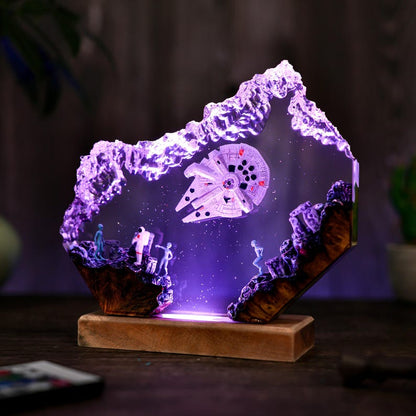 Astronaut & Alien Resin Lamp: Galaxy Night Light, Space Theme