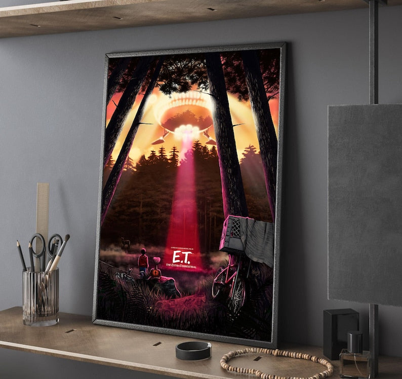 E.T. The Extra-Terrestrial Movie Poster Unframed V2 Size 24''x36''