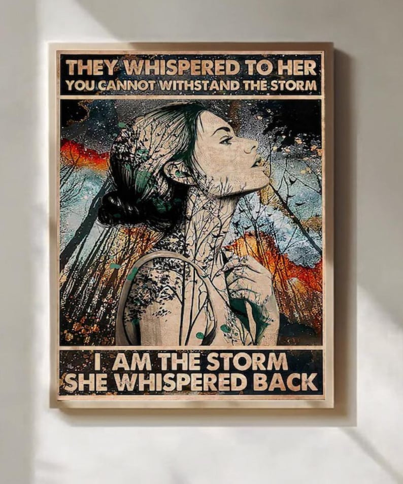 I Am The Storm Quotes Poster Unframed Size 24''x36''