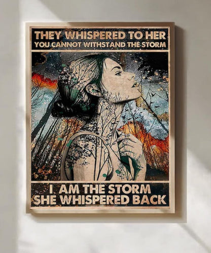 I Am The Storm Quotes Poster Unframed Size 24''x36''