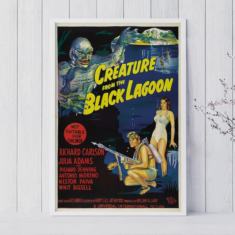 Creature From The Black Lagoon Movie Poster Unframed Size 24''x36''