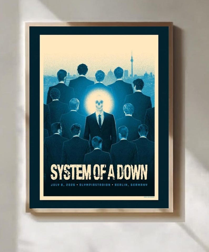 System Of A Down Berlin 2026 Concert Poster Unframed Size 24''x36''