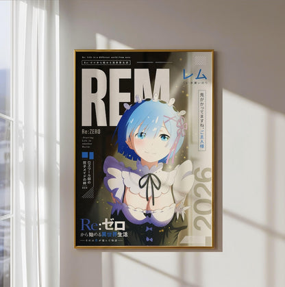 Re Zero Art Rem Starting Life Poster V2 Unframed Size 24''x36''