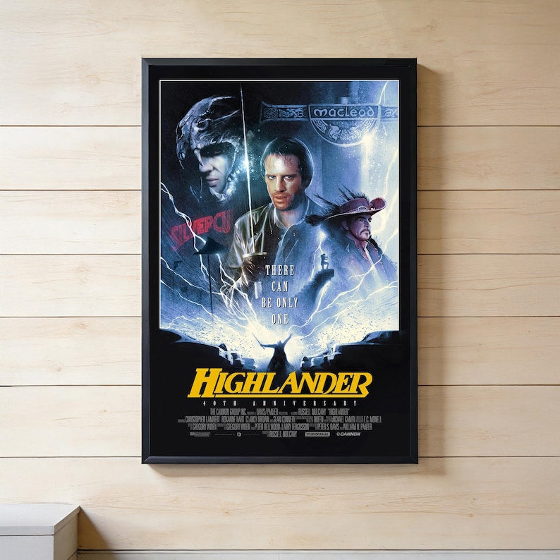 Highlander 40Th Anniversary Movie Poster Unframed Size 24''x36''