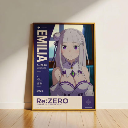 Re Zero Emilia Poster V1 Unframed Size 24''x36''