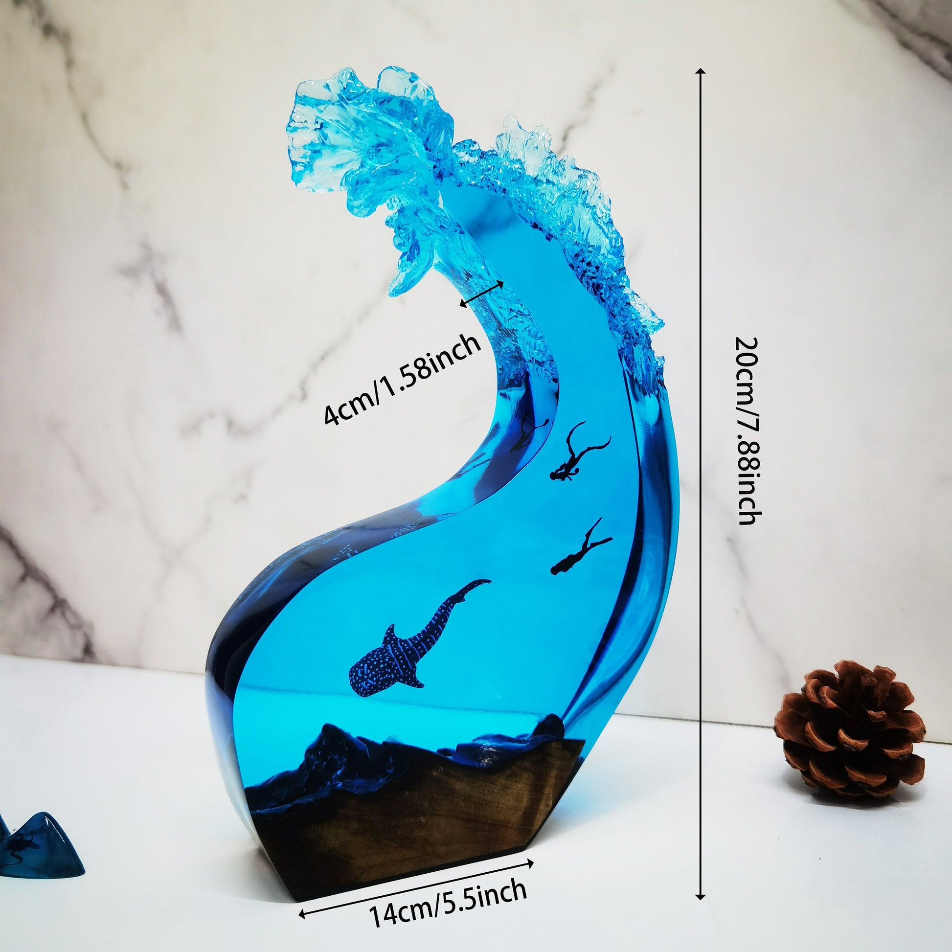 Whale Shark Art Lamp, Personalized Handicraft Diver Ornaments, Best Friend Gift, Unique Decoration, Dad Gift, Christmas Gift