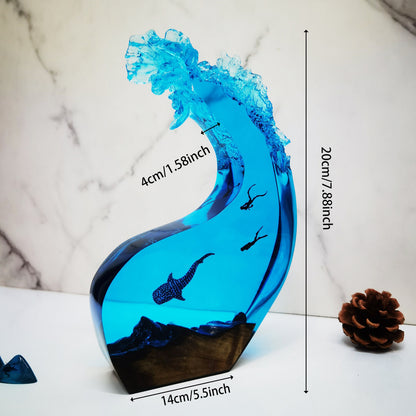 Whale Shark Art Lamp, Personalized Handicraft Diver Ornaments, Best Friend Gift, Unique Decoration, Dad Gift, Christmas Gift