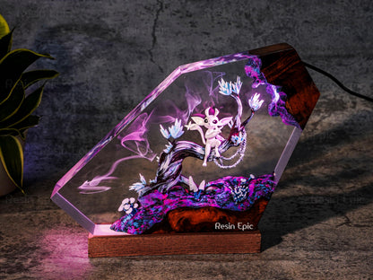 Custom Ori Resin Lamp – Ori and the Blind Forest Night Light, Handmade Epoxy Diorama Fantasy gifts, mothet's day