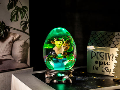 Custom KOROK Resin Lamp Egg, Custom Epoxy Resin Art Lamp, Korok Night Light, Valantine gift for him