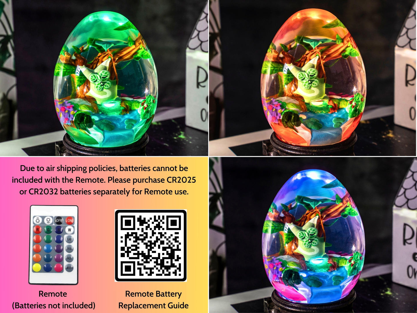 Custom KOROK Resin Lamp Egg, Custom Epoxy Resin Art Lamp, Korok Night Light, Valantine gift for him