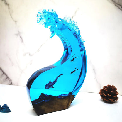 Whale Shark Art Lamp, Personalized Handicraft Diver Ornaments, Best Friend Gift, Unique Decoration, Dad Gift, Christmas Gift