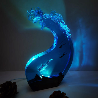 Whale Shark Art Lamp, Personalized Handicraft Diver Ornaments, Best Friend Gift, Unique Decoration, Dad Gift, Christmas Gift