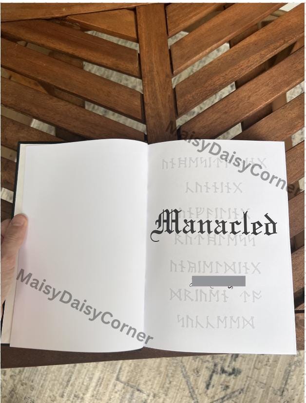 Hardcover Manacled Book Entire Novel