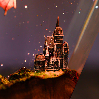 Handmade Resin Dragon Lamp: Fire & Ice Lighting Decor, 3d dragon table lamp, Lighting Home Decor, Valentines gift, resin epoxy