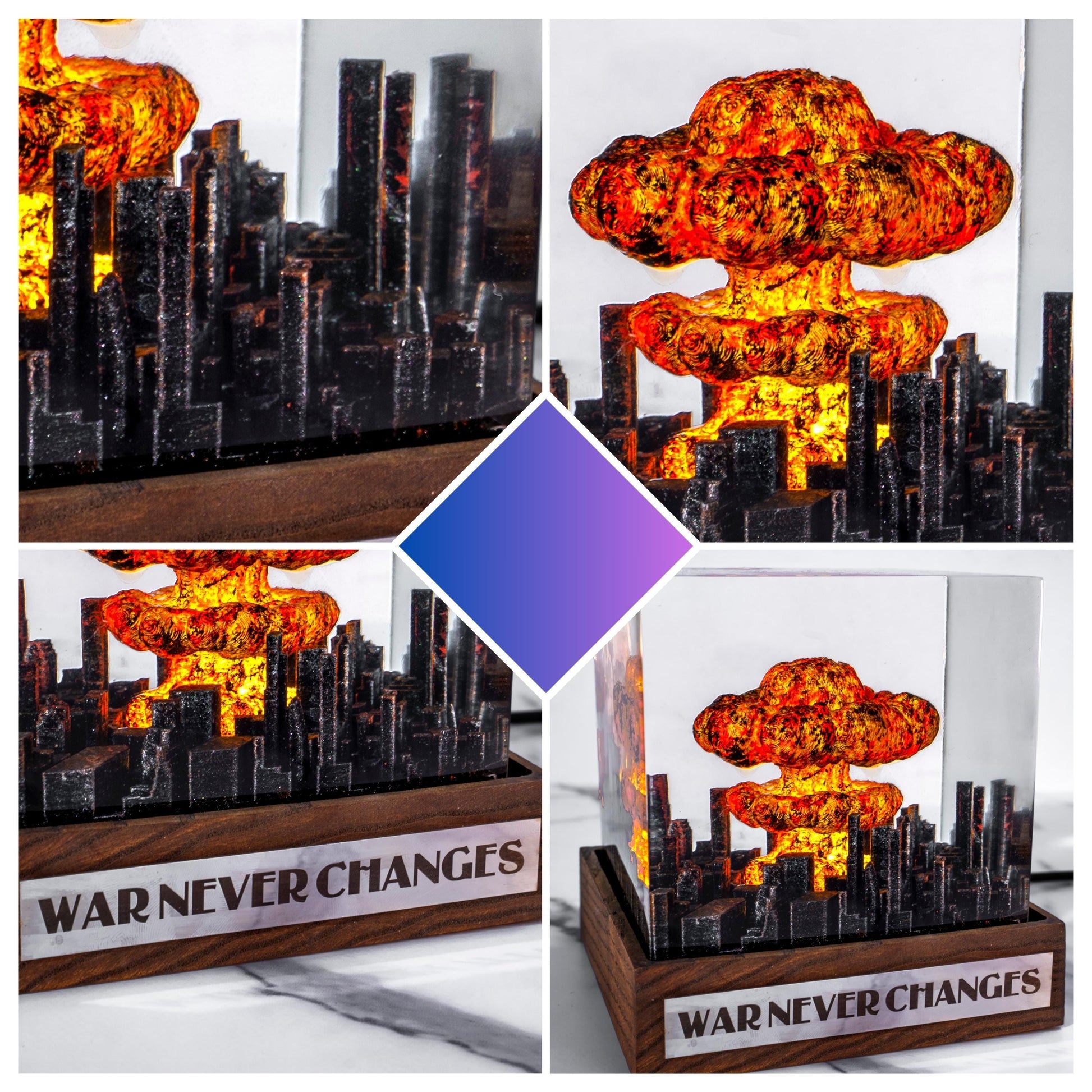 Explosion Resin diorama- nuke bomb fallout 4, Atomic bomb diorama, little boy bomb, EASTER 2026, gift ideas for him