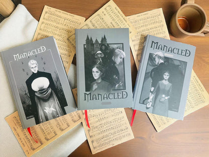 Manacled Book Set 3 Volume Hardcover Handbound Edition Collector’s Gift for Readers