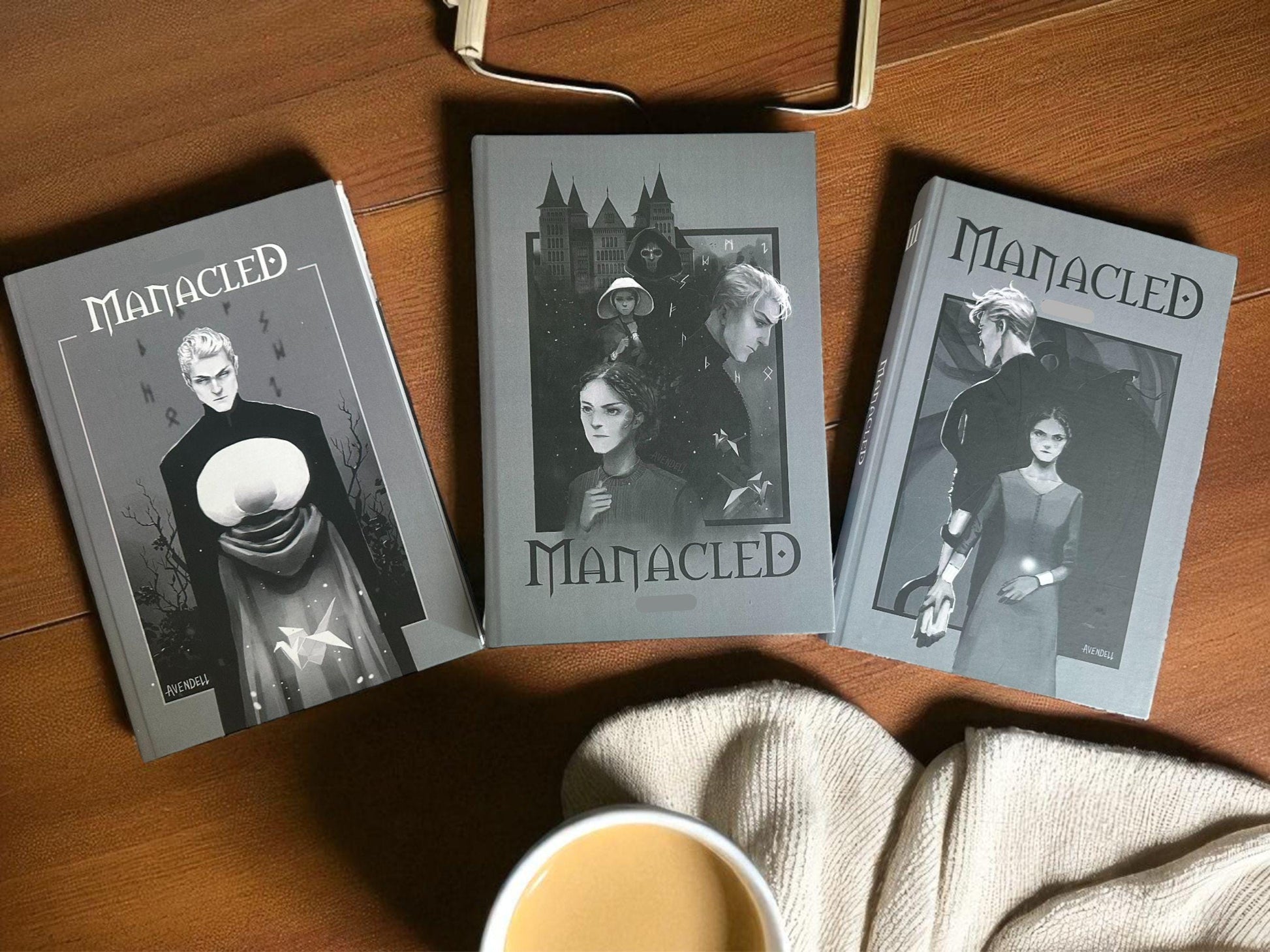 Manacled Book Set 3 Volume Hardcover Handbound Edition Collector’s Gift for Readers