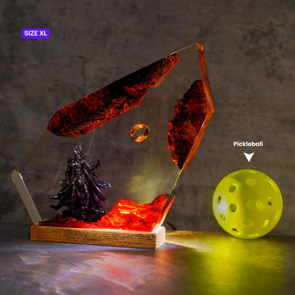Ring of Flame Resin  Night Lamp – custom resin night light, gaming decor, Lord Ring resin night light,  gift for mom, sauron lamp for him