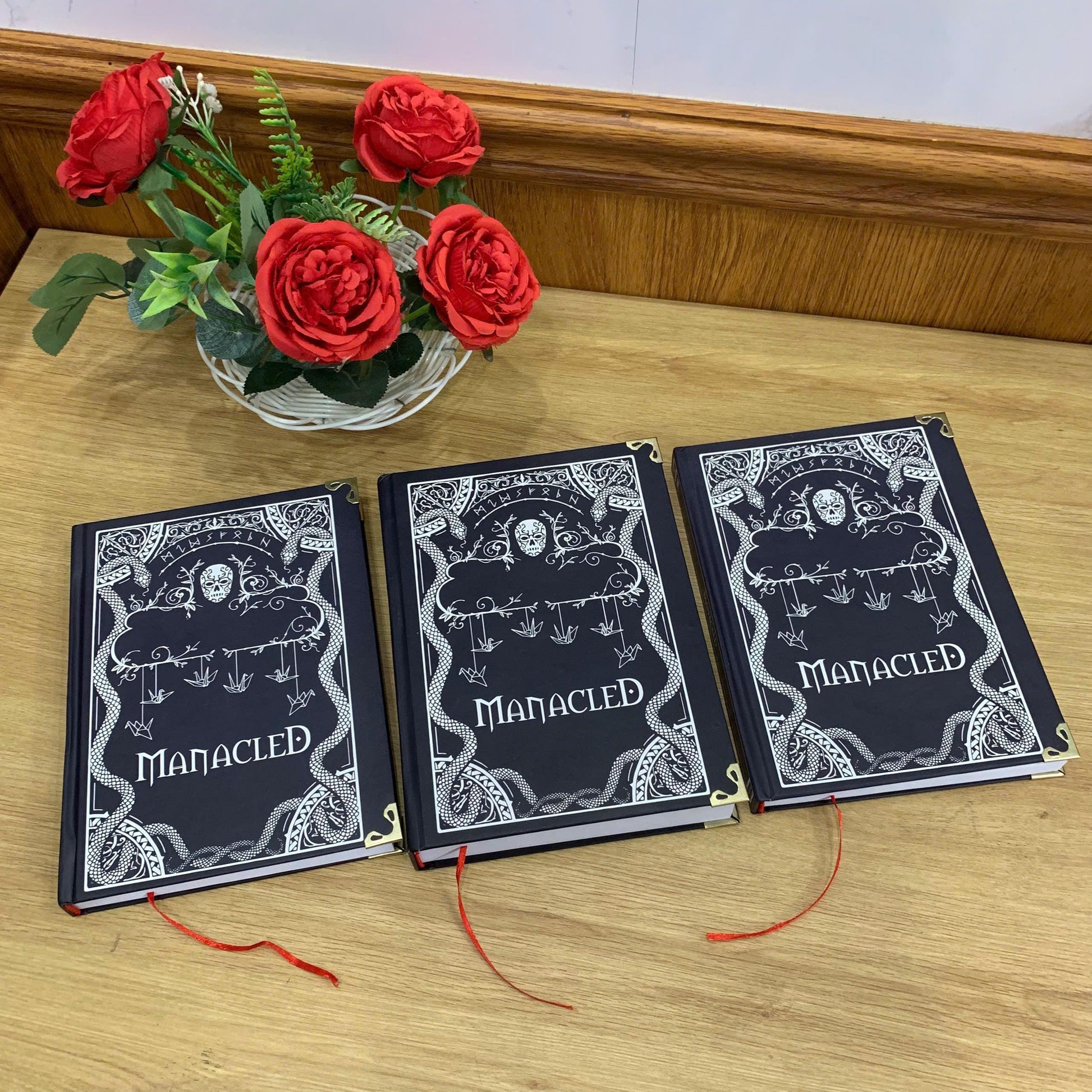 MANACLED with 3-Volume Set: Hardcover Collection, Illustrated Romantic Dramione Fanfiction, Crane Cover Art