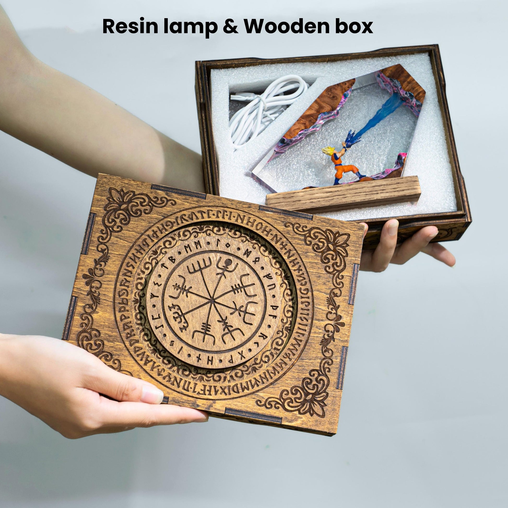 Custom Ori Resin Lamp – Ori and the Blind Forest Night Light, Handmade Epoxy Diorama Fantasy gifts, mothet's day