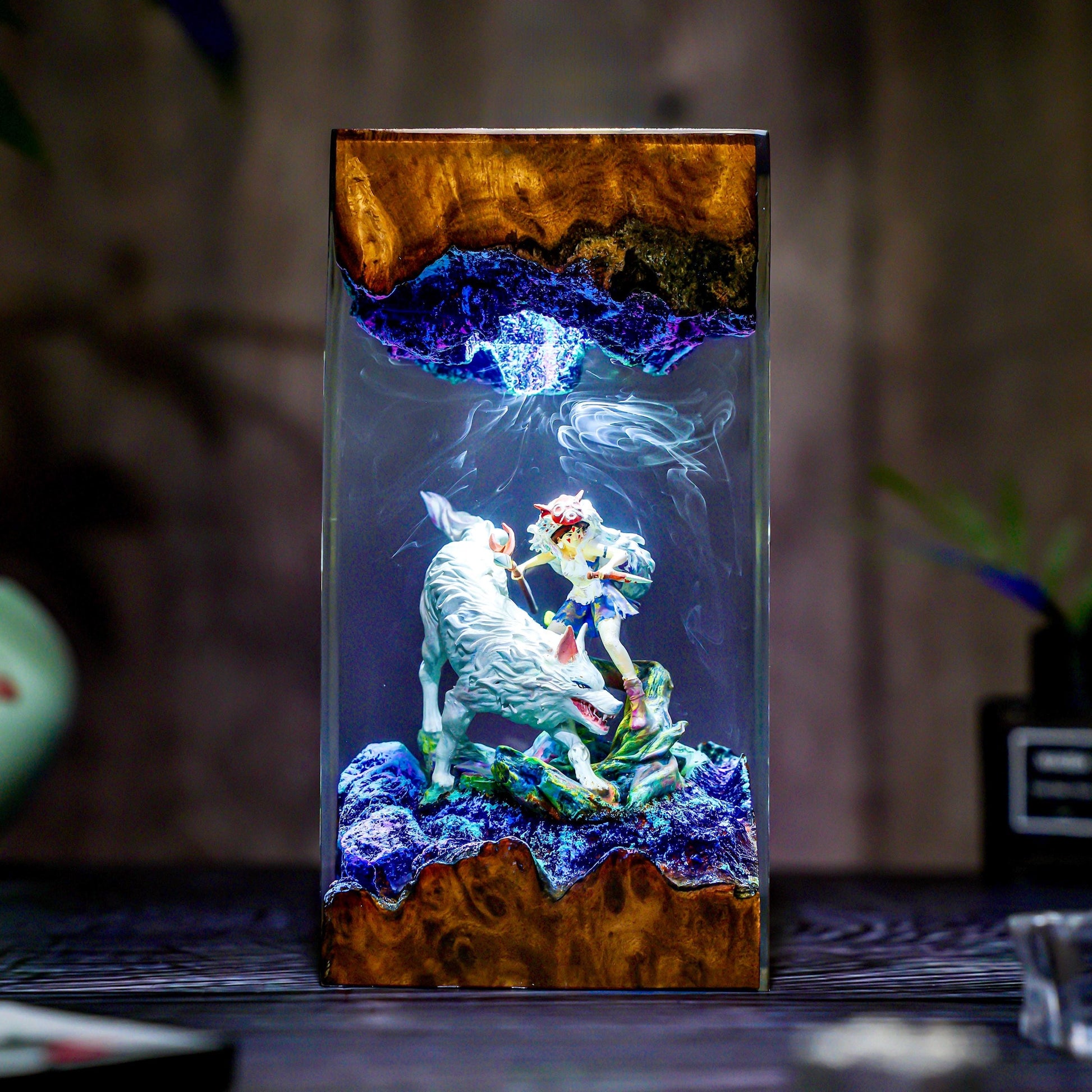 Wolf princess Lamp, hot Anime Night Light, Anime Gift, Handmade Gift, Customer Anime Lamp, Gift for Kids, Gift for Friend
