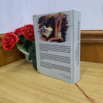 REMAIN NAMELESS Hardcover Book: Illustrated Romantic Dramione Fanfiction, White Cover Art