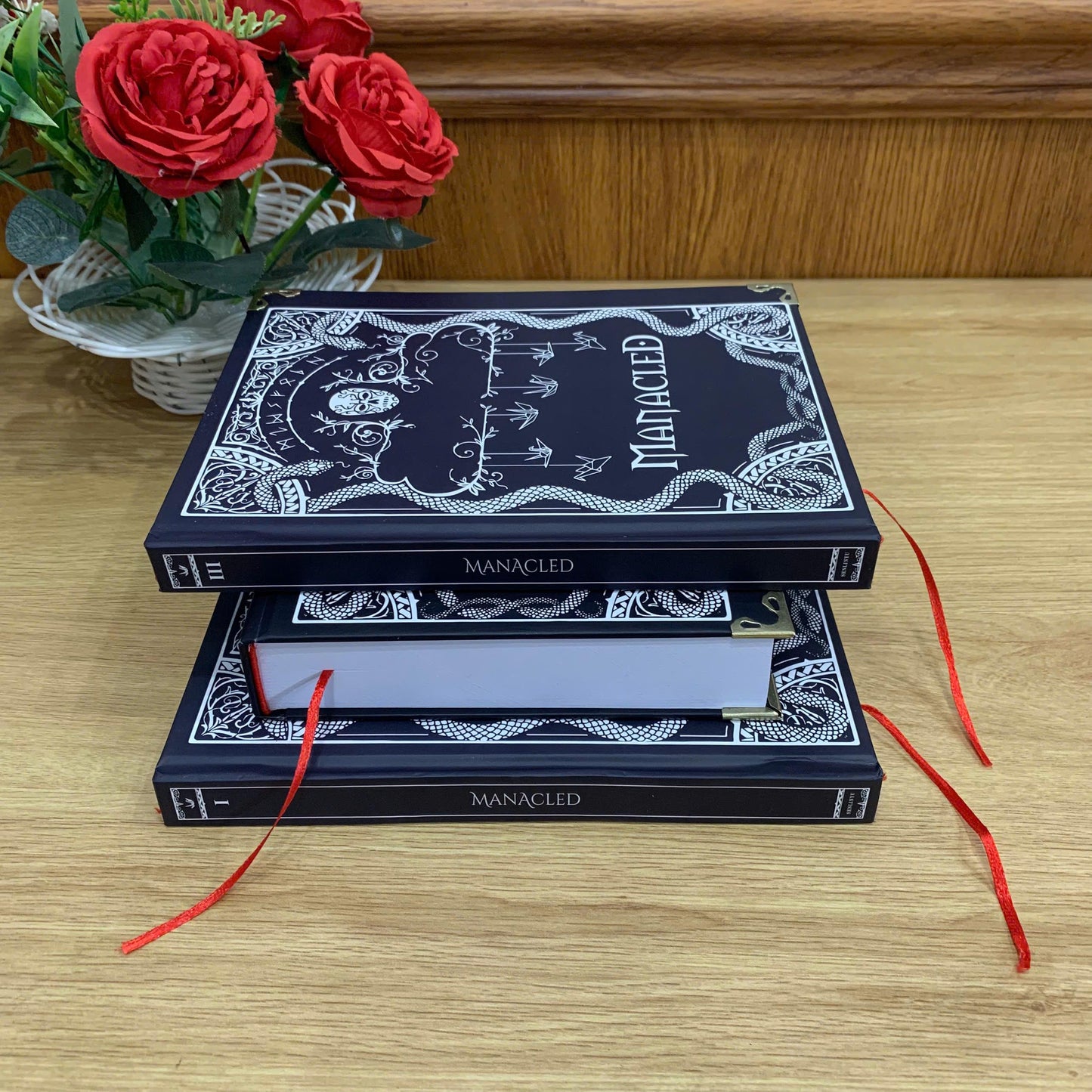 MANACLED with 3-Volume Set: Hardcover Collection, Illustrated Romantic Dramione Fanfiction, Crane Cover Art