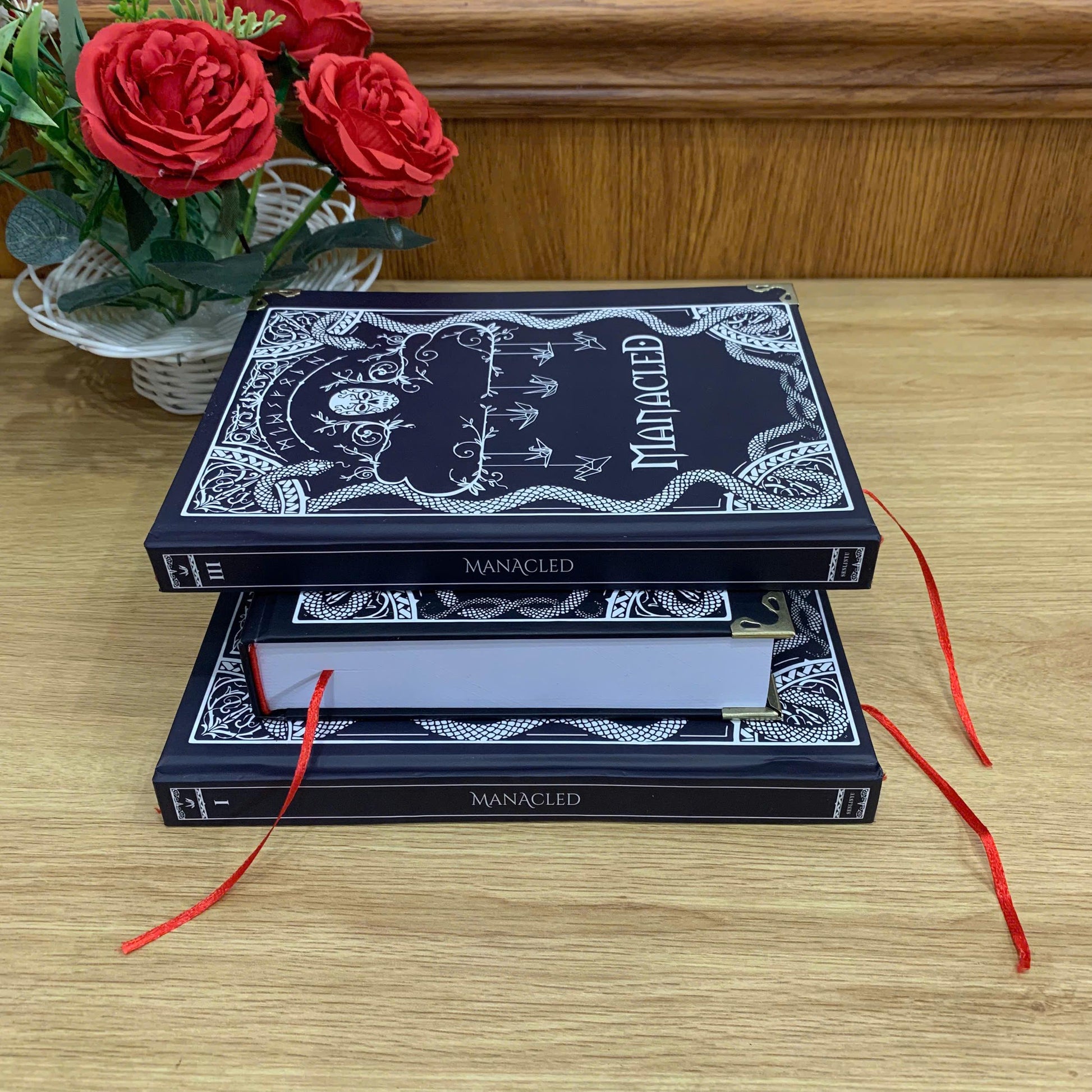 MANACLED with 3-Volume Set: Hardcover Collection, Illustrated Romantic Dramione Fanfiction, Crane Cover Art