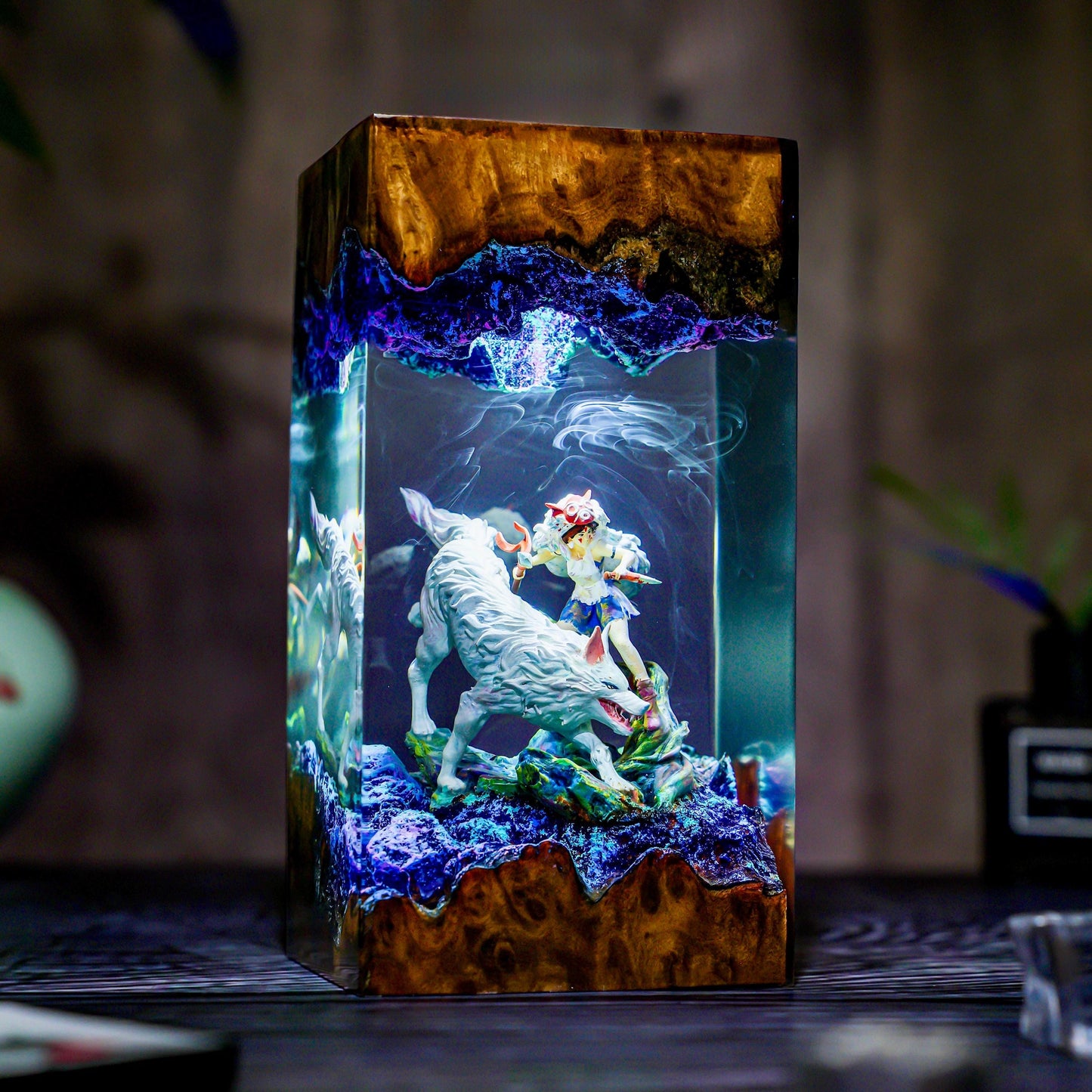 Wolf princess Lamp, hot Anime Night Light, Anime Gift, Handmade Gift, Customer Anime Lamp, Gift for Kids, Gift for Friend