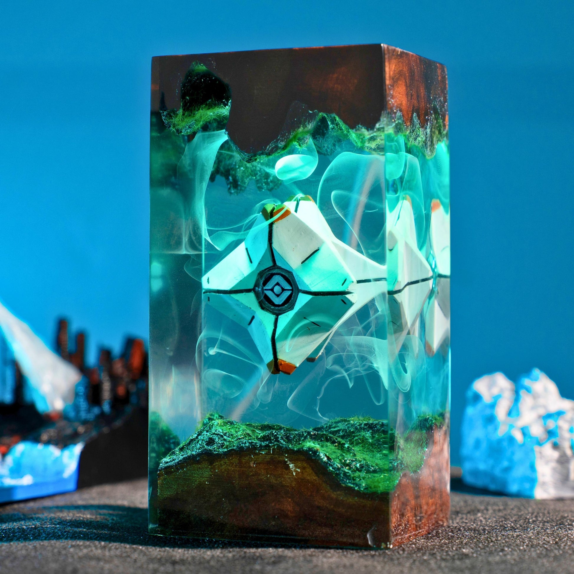 Des.tiny 2 night light, Custom anime Night Lamp, Handmade Resin Wood Lamp, christmas gift ideas for him