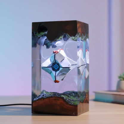 Des.tiny 2 night light, Custom anime Night Lamp, Handmade Resin Wood Lamp, christmas gift ideas for him