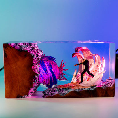 Gojo Satoru resin night light, Jujutsu Kaisen-Inspired Collectible, Otaku Room Decor Gift, Jotaro Kujo Resin Lamp, JoJo Anime Night Light