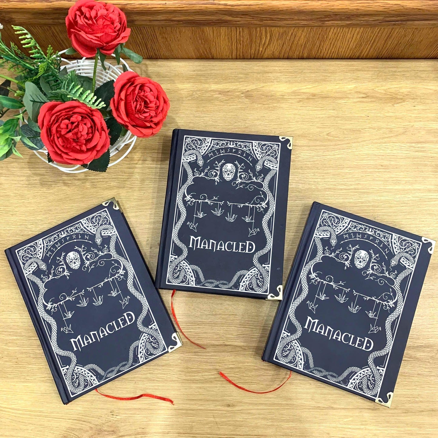 MANACLED with 3-Volume Set: Hardcover Collection, Illustrated Romantic Dramione Fanfiction, Crane Cover Art