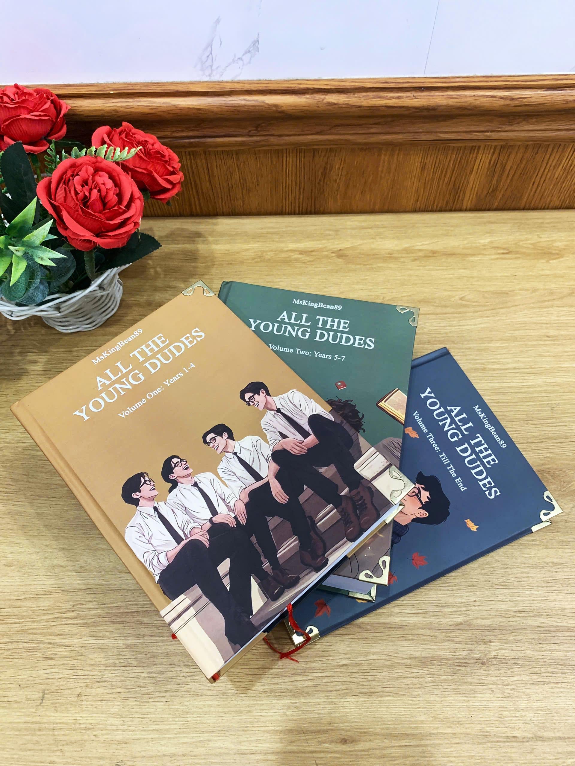 All The Young Dudes with 3-Volume Set: Hardcover Collection, Illustrated Romantic Dramione Fanfiction, Cheerful Cover