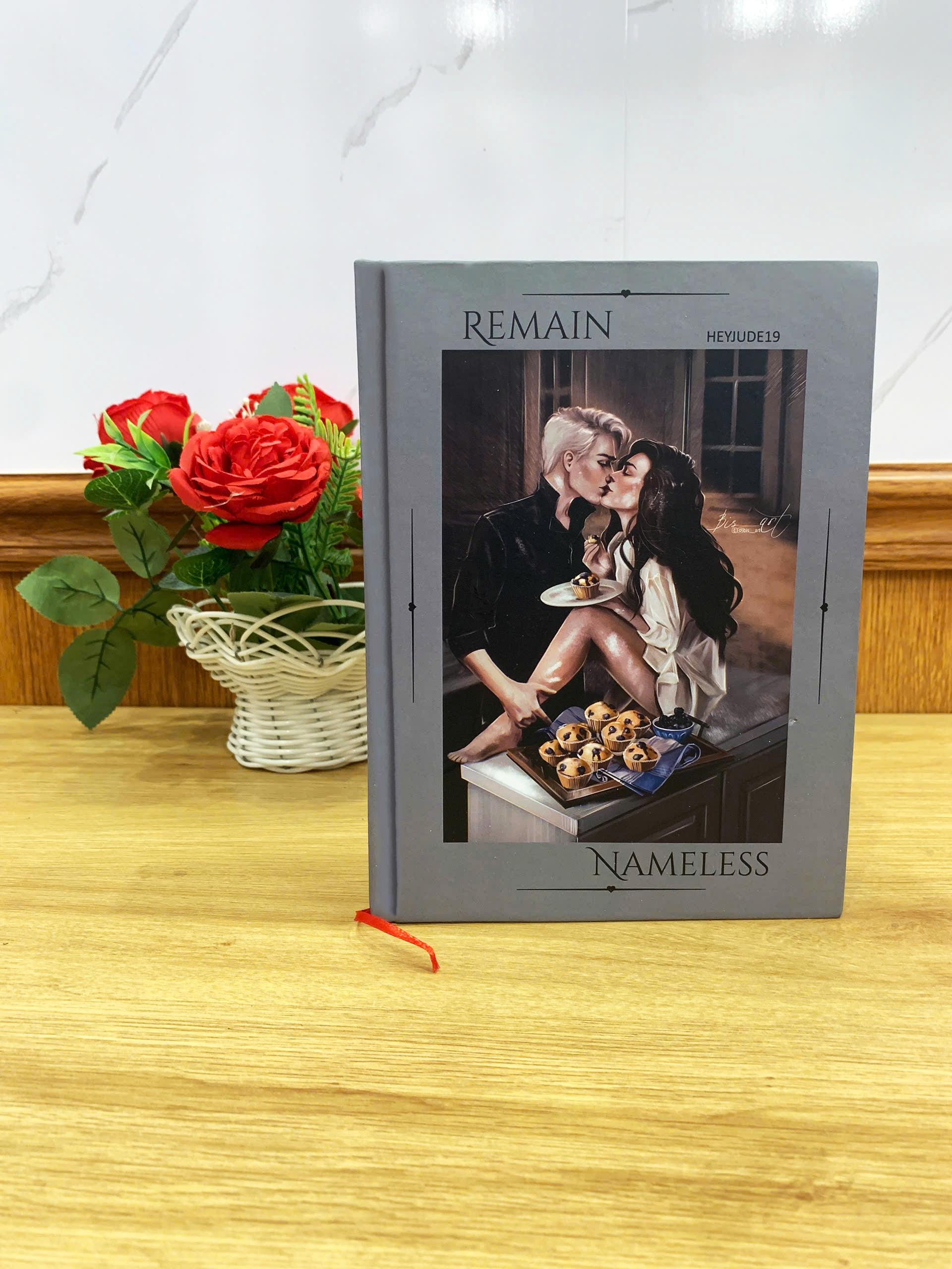 REMAIN NAMELESS Hardcover Book: Illustrated Romantic Dramione Fanfiction, Kissing Cover Art
