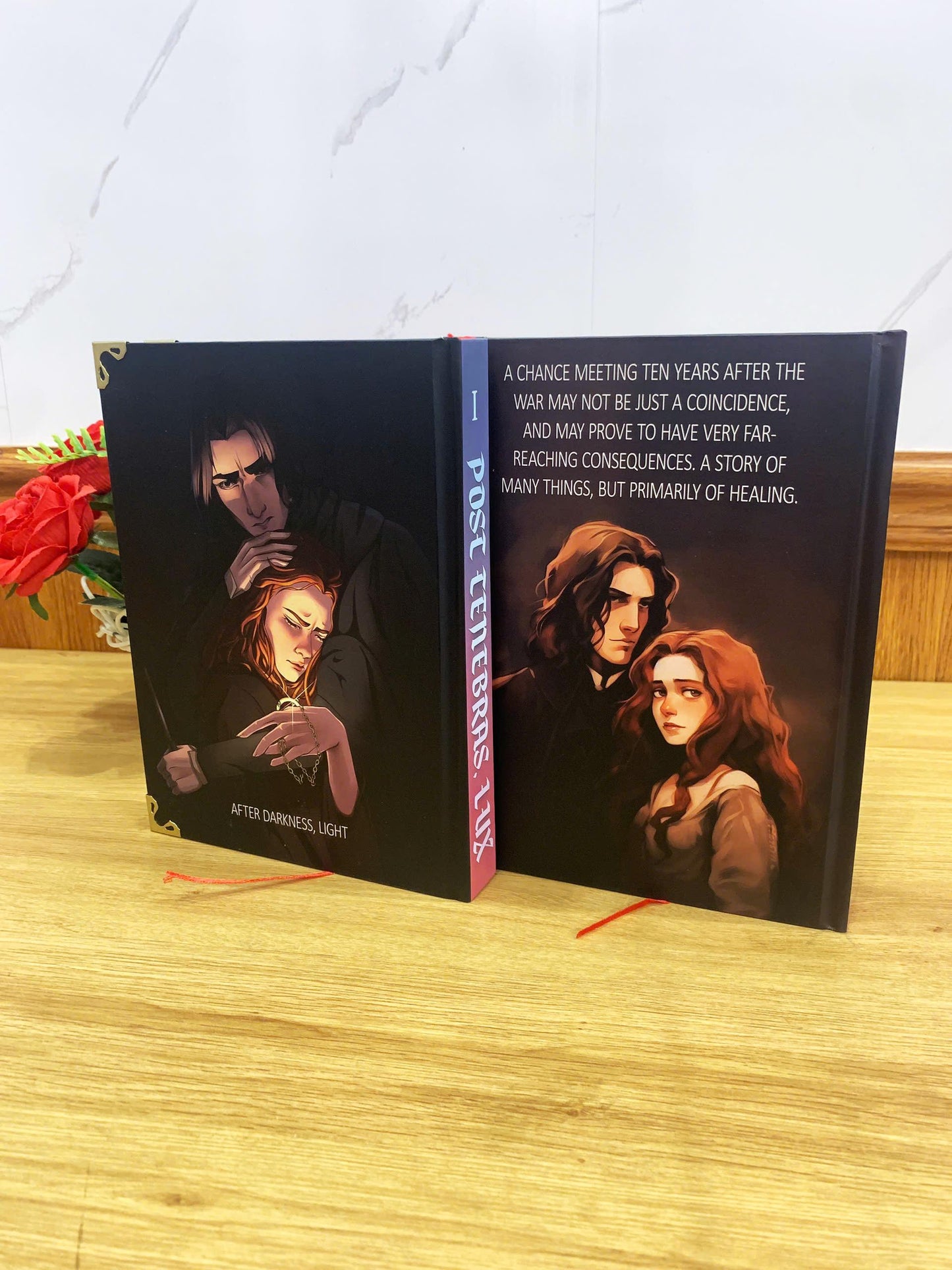 POST TENEBRAS LUX with 3-Volume Set: Hardcover Collection, Illustrated Romantic Dramione Fanfiction, Couple Cover
