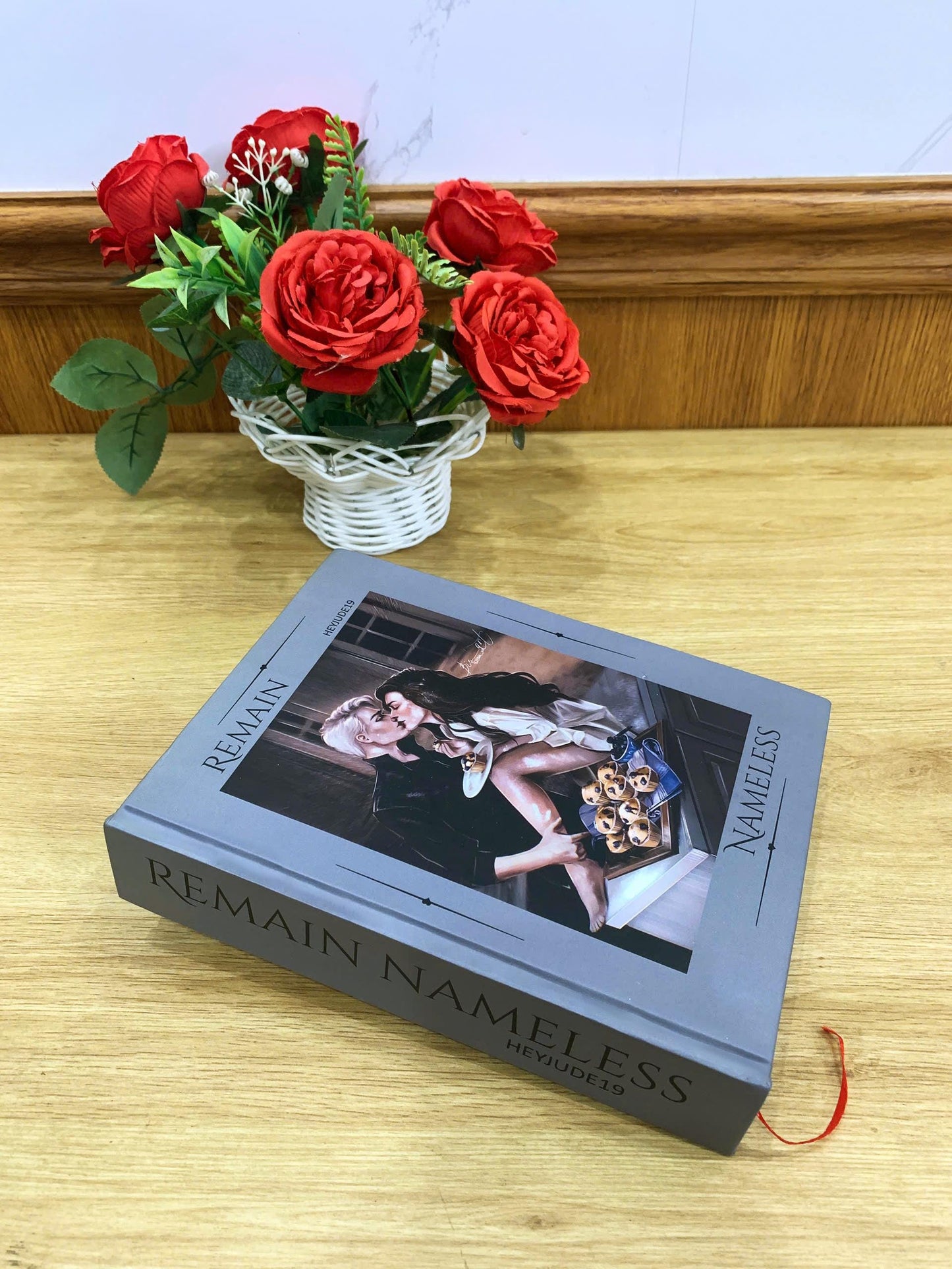 REMAIN NAMELESS Hardcover Book: Illustrated Romantic Dramione Fanfiction, Kissing Cover Art