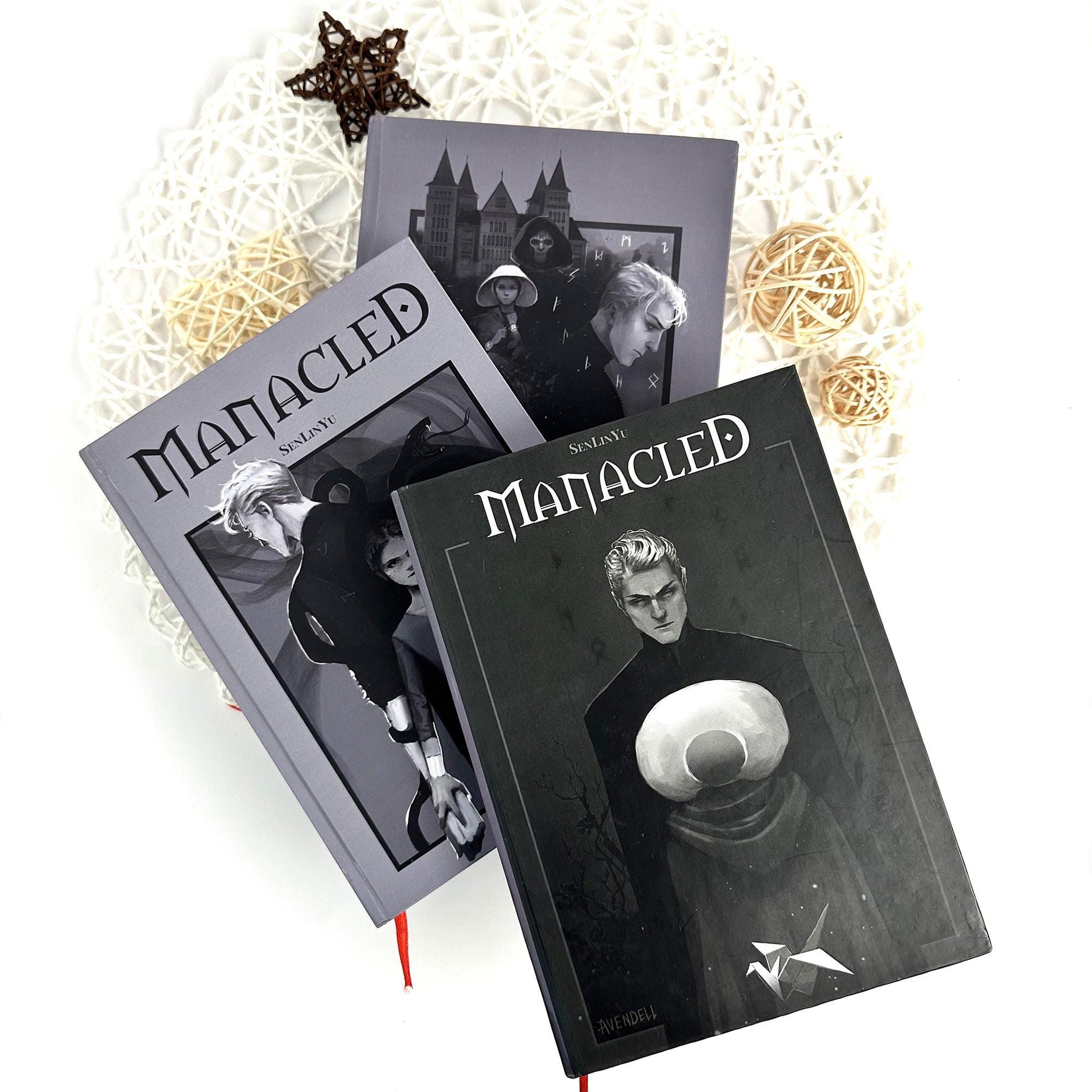 Manacled Book – Deluxe 3-Volume Edition with Illustrations, Complete Series, Poster Gift Set N01