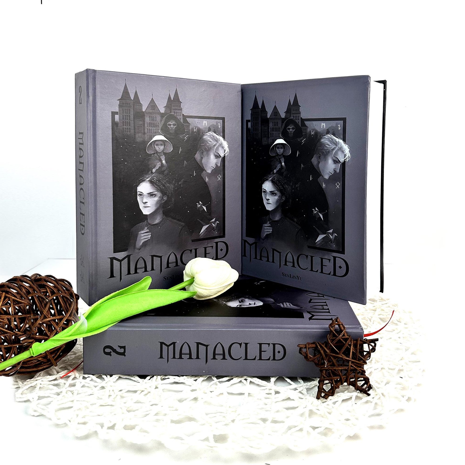 Manacled Book – Deluxe 3-Volume Edition with Illustrations, Complete Series, Poster Gift Set N01