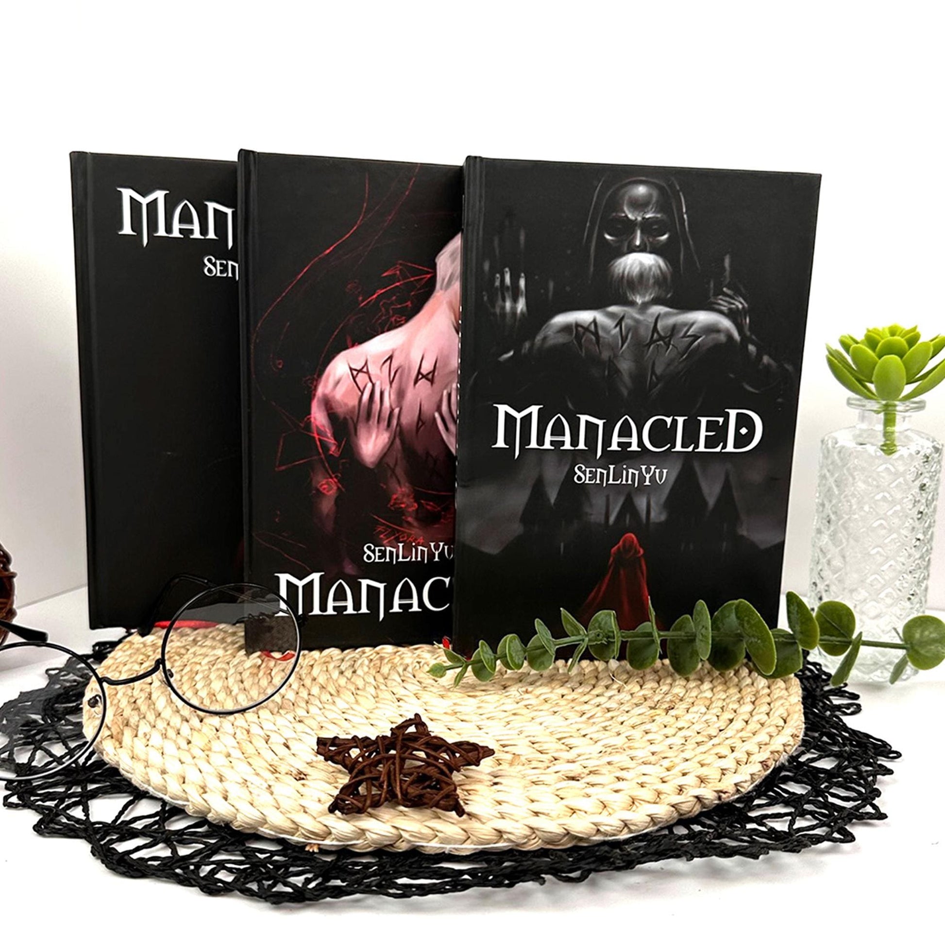 Manacled Book – Deluxe 3-Volume Edition with Illustrations, Complete Series, Poster Gift Set N02