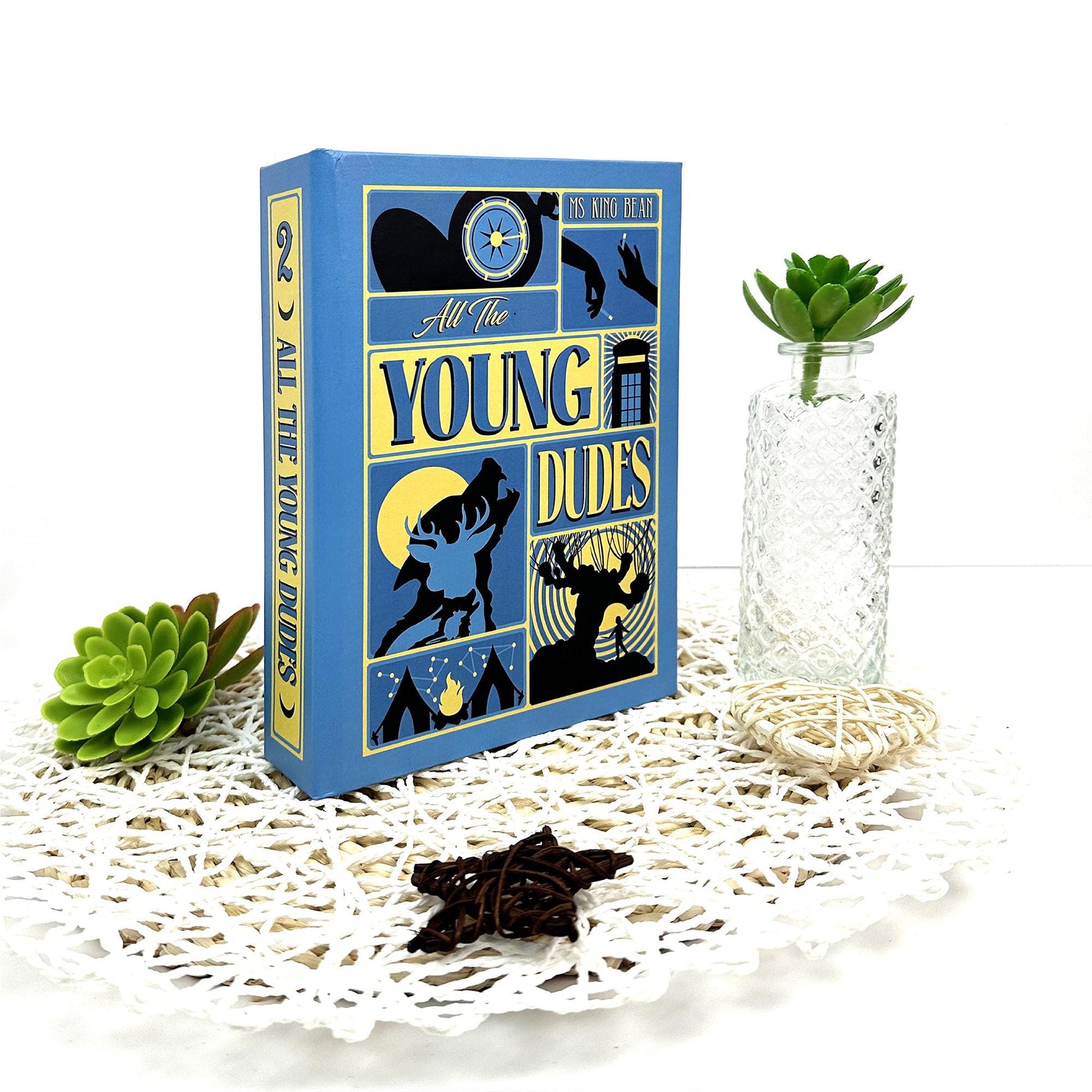 All The Young Dudes Book Set, Custom Cover Hardcover with Bookmarks N03