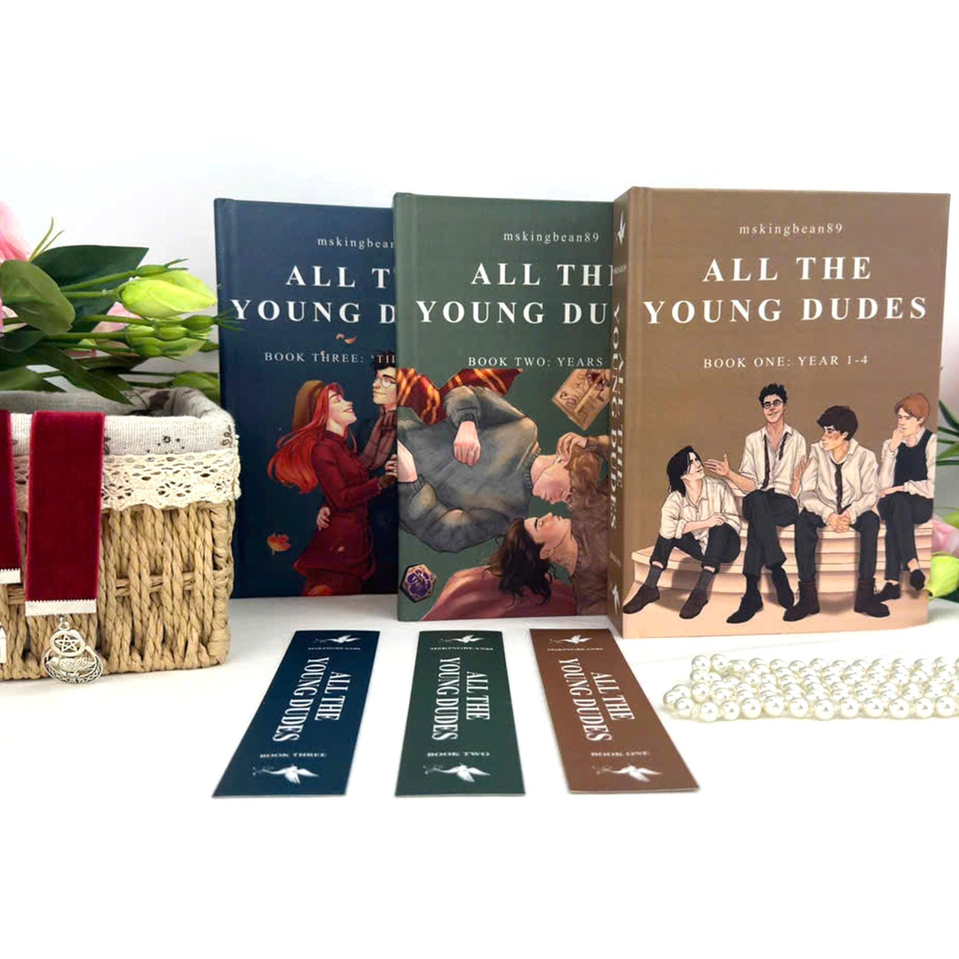 All The Young Dudes Book Set, Custom Cover Hardcover with Bookmarks N07