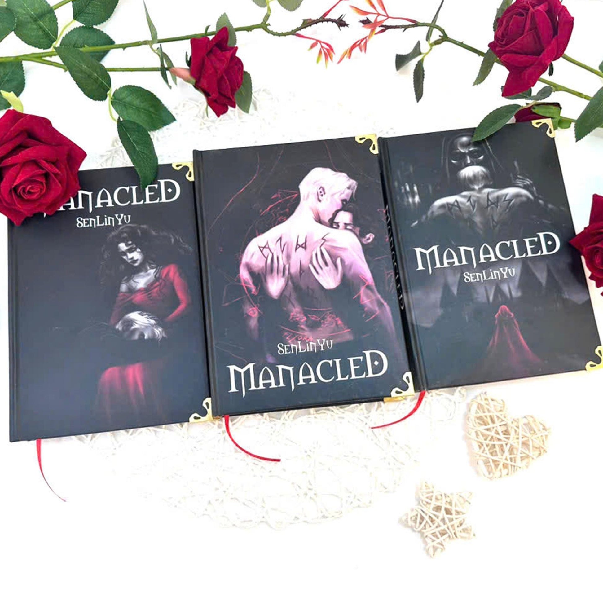Manacled Book – Deluxe 3-Volume Edition with Illustrations, Complete Series, Poster Gift Set N015